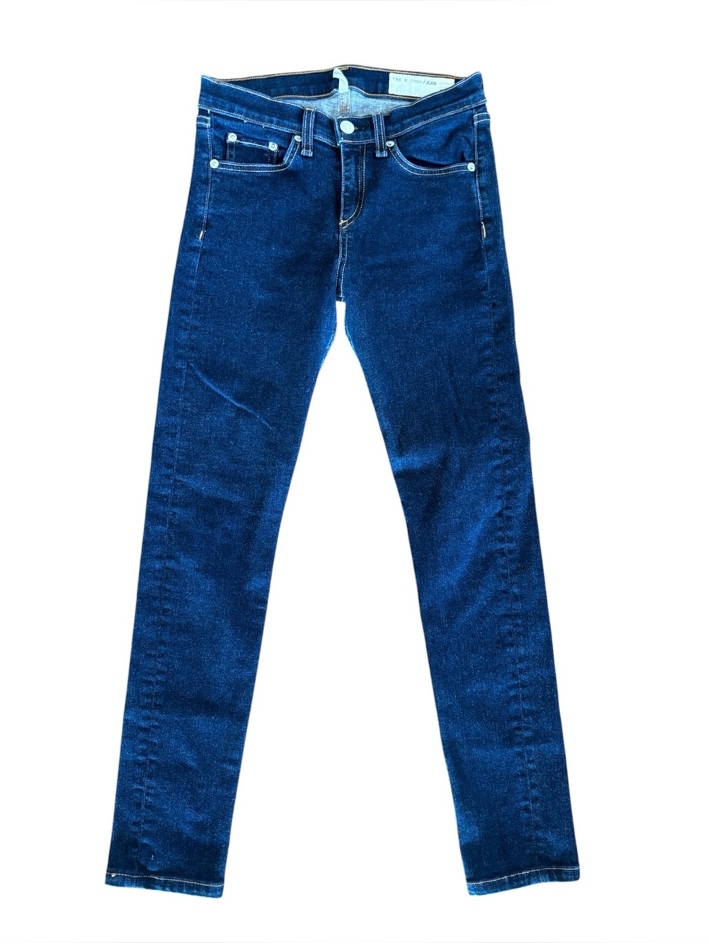 Rag & Bone High Rise Skinny Heritage Wash Blue Jeans Cut 7462 Size 26 PR 4